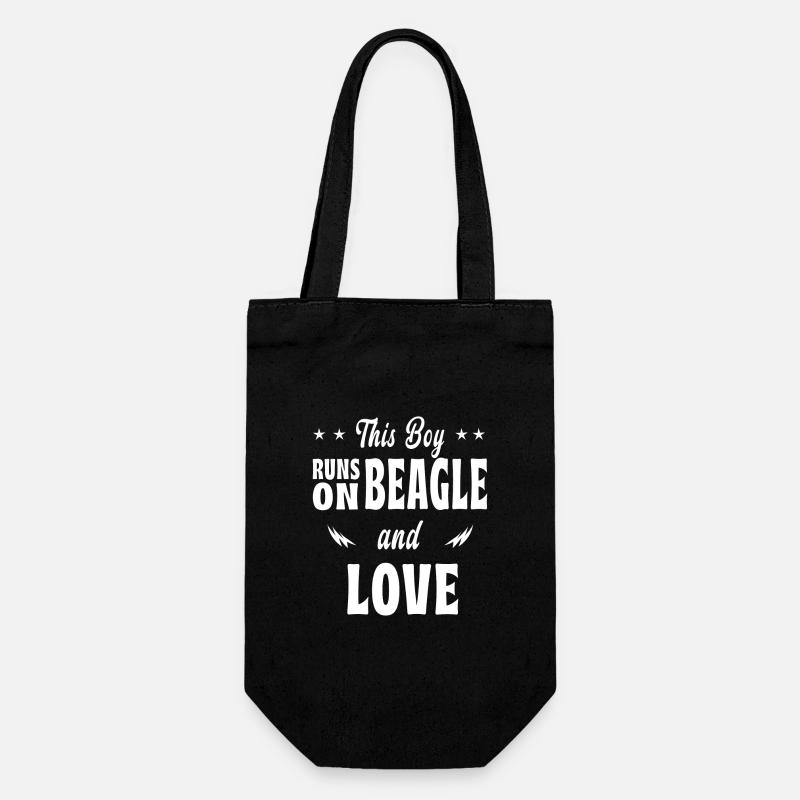 Dieser Junge Beagle Design - Geschenkbeutel für Flaschen - Schwarz