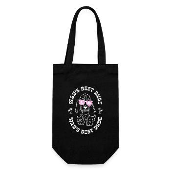 Man’s Best Dude – Cooler Hund mit Sonnenbrille - Geschenkbeutel für Flaschen - Schwarz - Vorne