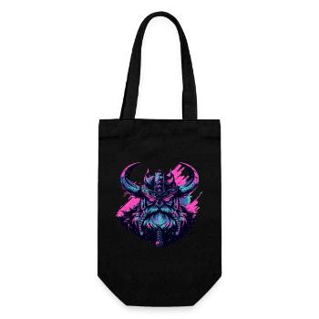 Viking head in pop art style - Gift Bag for Bottles - black - Front