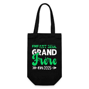 Grand Frère En 2025 Cadeau Annonce Naissance 2025 - Sac à bouteille - noir - Devant