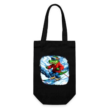 Skieur crocodile - Sac à bouteille - noir - Devant