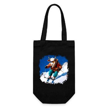 Cows Ski - Gift Bag for Bottles - black - Front