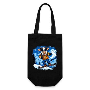 Vaches Snowboard / Vache Snowboardeuse - Sac à bouteille - noir - Devant