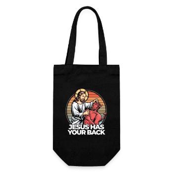 Jésus vous soutient comme une source d’inspiration - Sac à bouteille - noir - Devant