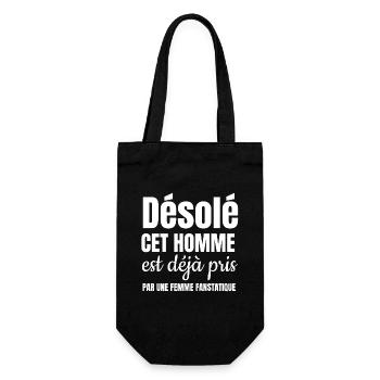 désolé cet homme est déjà pris par une femme - Sac à bouteille - noir - Devant