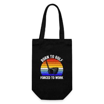 Golf - Né pour le golf, forcé de travailler I - Sac à bouteille - noir - Devant