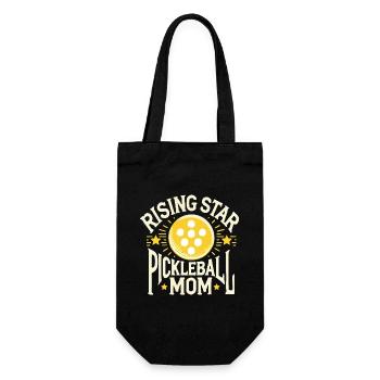 Rising Star Pickleball Mom - Gift Bag for Bottles - black - Front