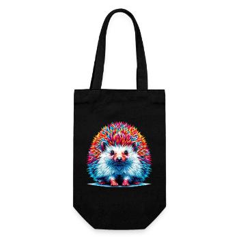 Hedgehog - Gift Bag for Bottles - black - Front