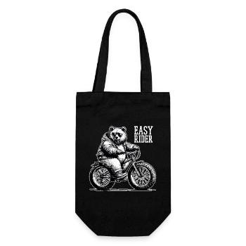 Fatbike Bär Fahrrad dicke Reifen cool Geschenk - Geschenkbeutel für Flaschen - Schwarz - Vorne