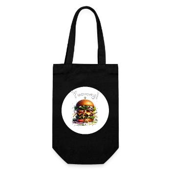 Yummy Burger Art - Gift Bag for Bottles - black - Front