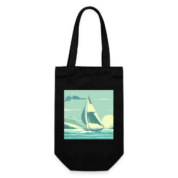 Sailing Boat - Geschenkbeutel für Flaschen - Schwarz - Vorne