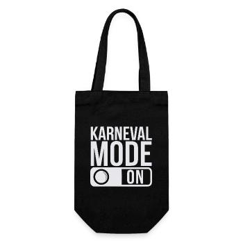 Karneval Mode On Fasching Fasnet - Geschenkbeutel für Flaschen - Schwarz - Vorne
