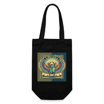 KHEPRI Gott der aufgehenden Sonne - Geschenkbeutel für Flaschen - Schwarz - Vorne