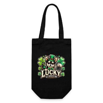 Saint-Patrick Leprechaun Chihuahua Heureux - Sac à bouteille - noir - Devant