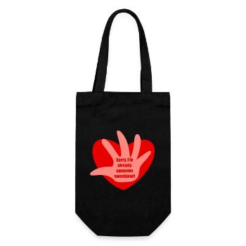 Botschaft zum Valentinstag - Geschenkbeutel für Flaschen - Schwarz - Vorne