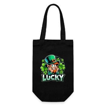 Saint-Patrick Leprechaun Leprechaun Leprechaun Happy - Sac à bouteille - noir - Devant