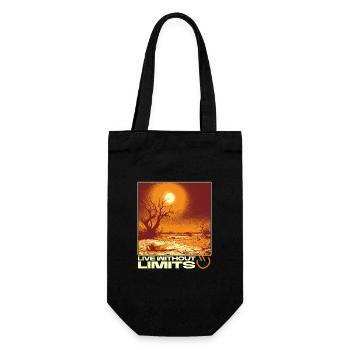 Live Without Limits – Surreal Desert Scene - Gift Bag for Bottles - black - Front