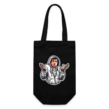 Funny Cartoon Gesture Hoodie Design - Gift Bag for Bottles - black - Front