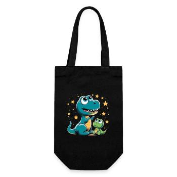 T-Rex Baby Dino Siblings Dinobaby Gift - Gift Bag for Bottles - black - Front
