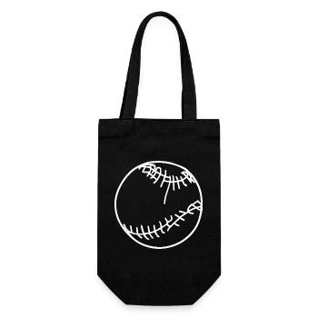 Baseball Ball Skizze - Geschenkbeutel für Flaschen - Schwarz - Vorne