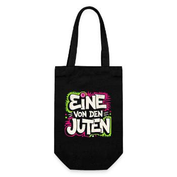 Eine von den Juten | Cooles Streetwear-Typo-Design - Geschenkbeutel für Flaschen - Schwarz - Vorne