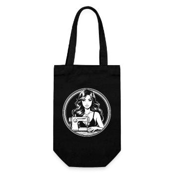 Couturière – Pour la femme qui aime coudre - Sac à bouteille - noir - Devant