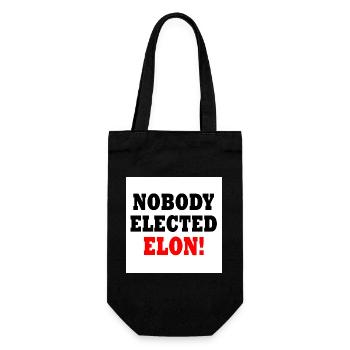 nobody elected elon - Gift Bag for Bottles - black - Front