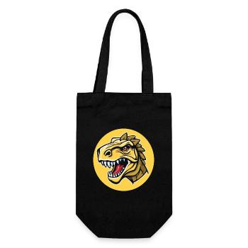 La tête d’un dinosaure à l’allure dangereuse - Sac à bouteille - noir - Devant