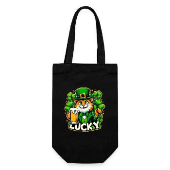 Saint-Patrick Leprechaun Cat Happy - Sac à bouteille - noir - Devant