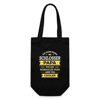SCHLOSSER PAPA - VATERTAG WEIHNACHTEN GEBURTSTAG - Geschenkbeutel für Flaschen - Schwarz - Vorne