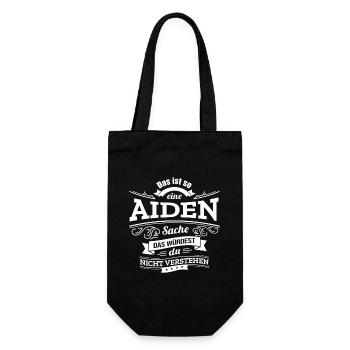 AIDEN, DER KATALYSATOR FÜR DEINEN ERFOLG - Geschenkbeutel für Flaschen - Schwarz - Vorne