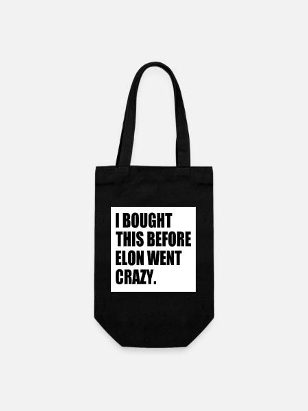i bought this before elon went crazy - Gift Bag for Bottles - black
