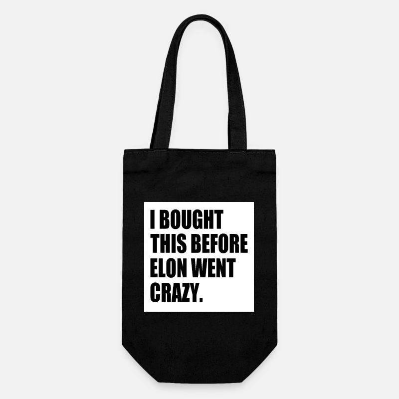 i bought this before elon went crazy - Gift Bag for Bottles - black