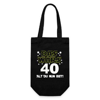 40th Birthday , Birthday Gift That's It (25) - Gift Bag for Bottles - black - Front