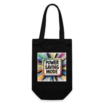 Power Saving Mode - Gift Bag for Bottles - black - Front