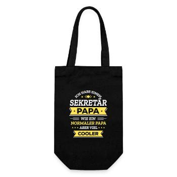 SEKRETÄRPAPA: GEBURTSTAG, WEIHNACHTEN, VATERTAG - Geschenkbeutel für Flaschen - Schwarz - Vorne