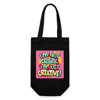 Je ne suis pas fou, je suis juste créatif - Sac à bouteille - noir - Devant