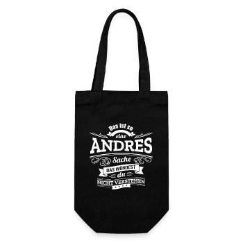 ANDRES, DER KATALYSATOR FÜR DEINEN ERFOLG - Geschenkbeutel für Flaschen - Schwarz - Vorne
