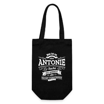 ANTONIE, DER KATALYSATOR FÜR DEINEN ERFOLG - Geschenkbeutel für Flaschen - Schwarz - Vorne