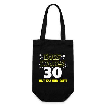 30. Geburtstag , 30 Das wars Alt Du nun Bist ! - Geschenkbeutel für Flaschen - Schwarz - Vorne