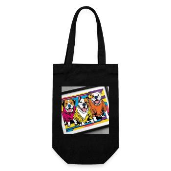 Funny Dogs - Gift Bag for Bottles - black - Front
