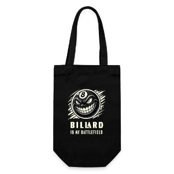 Billard ist mein Schlachtfeld - Geschenkbeutel für Flaschen - Schwarz - Vorne