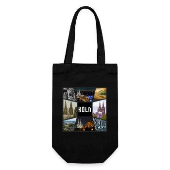 Cologne Skyline City Germany Collage Graffiti - Gift Bag for Bottles - black - Front
