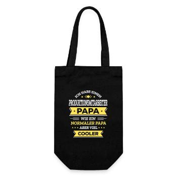 PRODMITARBEITERPAPA GEBURTSTAG WEIHNACHTENVATERTAG - Geschenkbeutel für Flaschen - Schwarz - Vorne