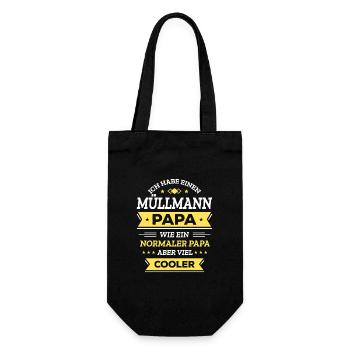 MÜLLMANN PAPA: GEBURTSTAG WEIHNACHTEN VATERTAG - Geschenkbeutel für Flaschen - Schwarz - Vorne