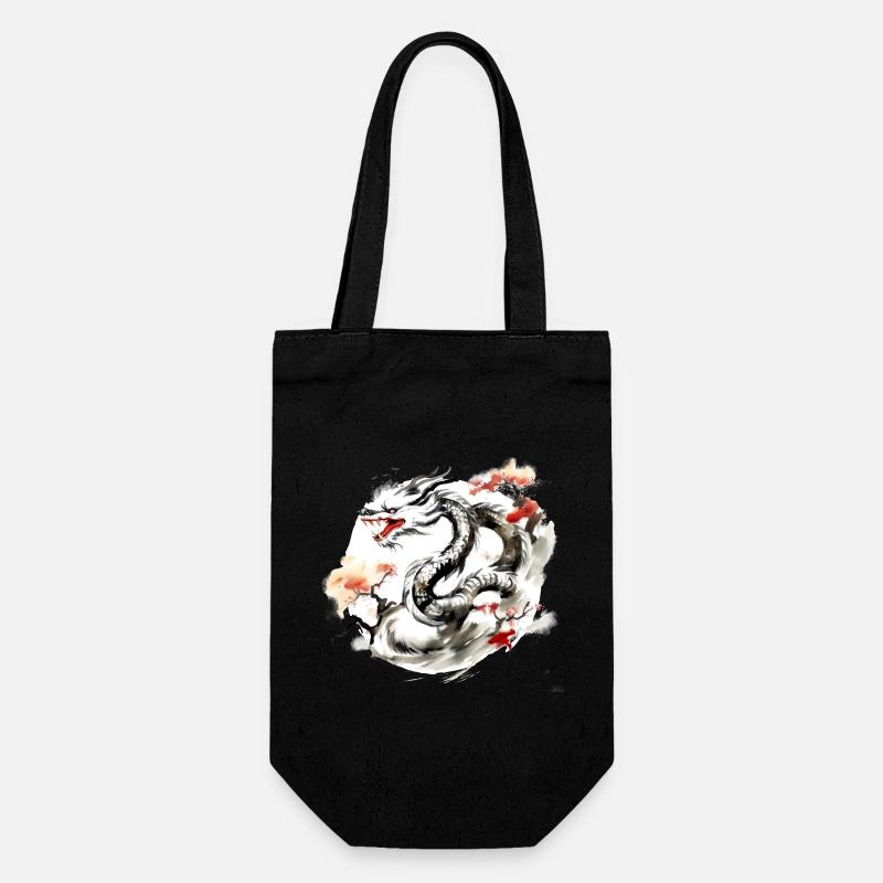 Signe du zodiaque chinois Dragon - Sac à bouteille - noir