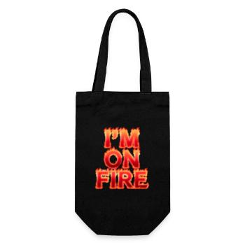 Im on fire - Geschenkbeutel für Flaschen - Schwarz - Vorne