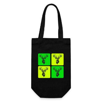 Majestic Stag – Symbol of the Wild - Gift Bag for Bottles - black - Front