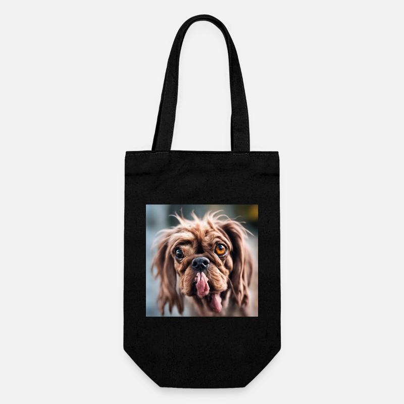 Hässlicher Hund - Geschenkbeutel für Flaschen - Schwarz