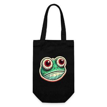 Illustration vintage drôle d'amant de grenouille - Sac à bouteille - noir - Devant